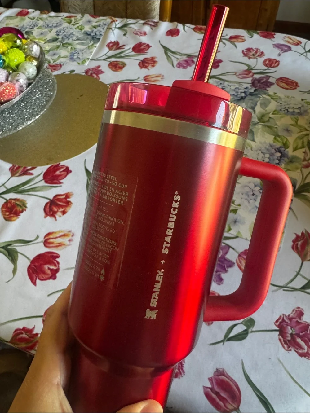 Stanley Starbucks Red Travel Mug with Handle